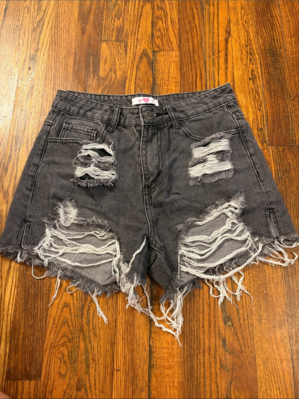 🎉Like New! Buddy Love Black Distressed Denim Jean Shorts